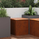 Sodo suolas 1 -Seater 40 x 40 x 43 cm Rūdijanti Kvadrato