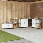 Virtuvės lentynų vienetas HATTEM Balta 90 x 50 x 92 cm Plienas