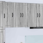 Sieninis stiklinis kabinetas LUCCA Pilka Sonoma 60 x 31 x 80 cm