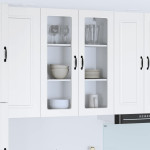 Sieninis stiklinis kabinetas LUCCA Balta 80 x 31 x 100 cm