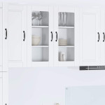 Sieninis stiklinis kabinetas PORTO 2 vnt. Balta 40 x 31 x 80 cm
