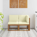 Lauko vidurinė ir kampinė sofa 2 vnt. 2 vietos