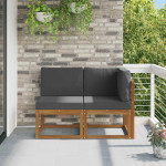 Lauko vidurinė ir kampinė sofa 2 vnt. 2 vietos
