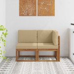 Lauko vidurinė ir kampinė sofa 2 vnt. 2 vietos