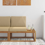 Lauko galinė sofa Kietos akacijos mediena Natūrali