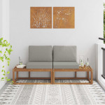 Lauko galinė sofa 2 vnt. 2 vietos Kietos akacijos mediena