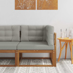 Lauko kampinis sofa Kietos akacijos mediena