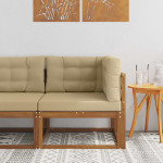 Lauko kampinis sofa Kietos akacijos mediena