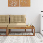 Lauko galinė sofa Kietos akacijos mediena Natūralus ir bežinis