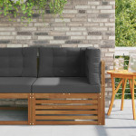 Lauko kampinis sofa Kietos akacijos mediena