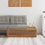Lauko galinė sofa 3 vnt. Kietos akacijos mediena