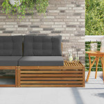 Lauko galinė sofa Kietos akacijos mediena