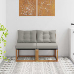 Lauko vidurinė sofa 2 vnt. 2 vietos