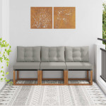 Lauko vidurinė sofa 3 vnt. 3 vietos