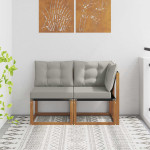 Lauko vidurinė ir kampinė sofa 2 vnt. 2 vietos