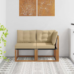 Lauko vidurinė ir kampinė sofa 2 vnt. 2 vietos