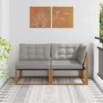 Lauko vidurinė ir kampinė sofa 2 vnt. 2 vietos