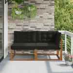 Lauko vidurinė ir kampinė sofa 7 vnt. 2 vietos