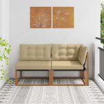 Lauko vidurinė ir kampinė sofa 7 vnt. 2 vietos