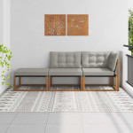 Sekcija sofa vienetai 3 vnt. 3 vietos Kietos akacijos mediena
