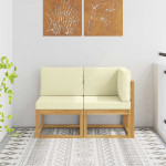 Lauko vidurinė ir kampinė sofa 2 vnt. 2 vietos