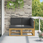 Lauko vidurinė ir kampinė sofa 2 vnt. 2 vietos