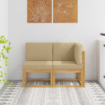 Lauko vidurinė ir kampinė sofa 2 vnt. 2 vietos