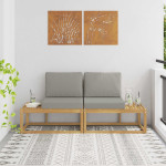 Lauko galinė sofa 2 vnt. 2 vietos Kietos akacijos mediena