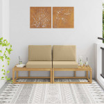 Lauko galinė sofa 2 vnt. 2 vietos Kietos akacijos mediena