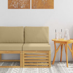Lauko Vidurinis Sofa Kietos akacijos mediena Balinta ir smėlio