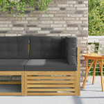 Lauko kampinė sofa Kietos akacijos mediena