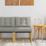 Lauko Vidurinis Sofa Kietas akacijos medis ir tekstilenas