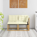 Lauko vidurinė ir kampinė sofa 2 vnt. 2 vietos