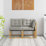 Lauko vidurinė ir kampinė sofa 2 vnt. 2 vietos