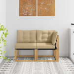 Lauko vidurinė ir kampinė sofa 2 vnt. 2 vietos