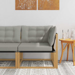 Lauko kampinė sofa Kietos akacijos mediena
