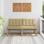 Lauko Vidurinis Sofa 2 vietos Kietos akacijos mediena
