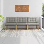 Lauko Vidurinis Sofa 3 vietos Kietos akacijos mediena