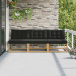 Lauko Vidurinis Sofa 3 vietos Kietos akacijos mediena
