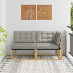 Sekcija sofa vienetai 2 vietos Kietos akacijos mediena