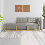 Sekcija sofa vienetai 3 vietos Kietos akacijos mediena