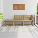 Sekcija sofa vienetai 3 vietos Kietos akacijos mediena
