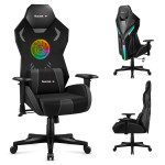 Huzaro Combat 7.6 RGB black ergonominė kėdė su nuotolinio valdymo pulteliu