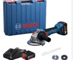 Akumuliatorinis kampinis šlifuoklis Bosch GWS 18V-8 Professional, 18 V, su 2 akumuliatoriais ir įkrovikliu