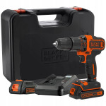 "Black+Decker" 18V Li-Ion 2x2,0Ah BDCHD18K1B2-QW akumuliatorinis smūginis gręžtuvas ir gręžtuvas