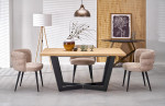 Valgomojo stalas Halmar Massive 2, natūralaus ąžuolo/juodos spalvos
