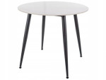 Stalas Signal Meble Rion, 90x90 cm, baltas/juodas