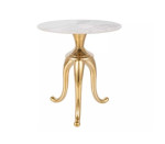 Kavos staliukas Signal meble Snake, baltas/auksinis