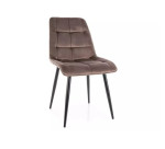 4-ių kėdžių komplektas Signal Meble Velvet, rudas