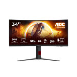 Monitorius - AOC G4 CU34G4 34" 3440x1440 180Hz Juodas, Raudonas